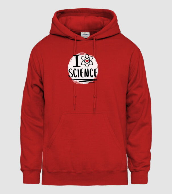 I Love Science știință model roșu pe tricou