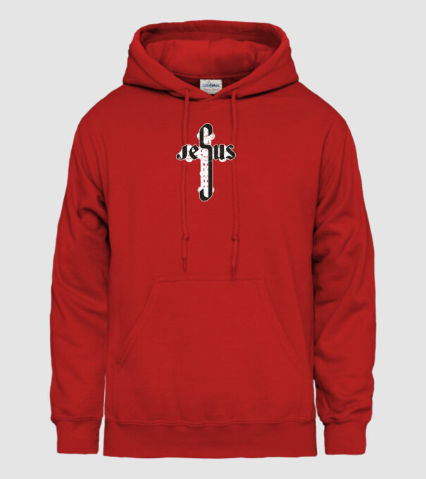 Iisus Cruce model roșu pe tricou