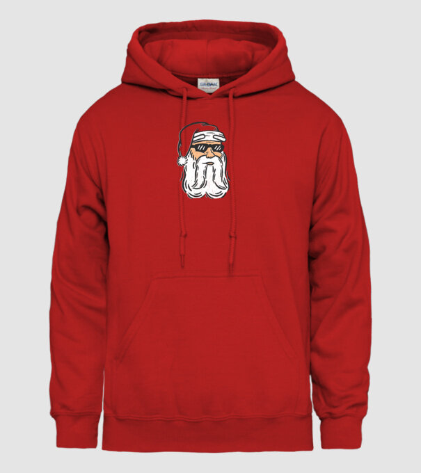 Cap Moș Crăciun model roșu pe tricou