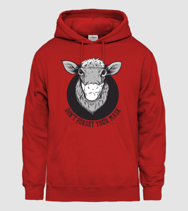 Don't forget your mask model roșu pe tricou