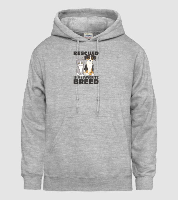 Rasa mea preferată este cea adoptată model gri pe tricou