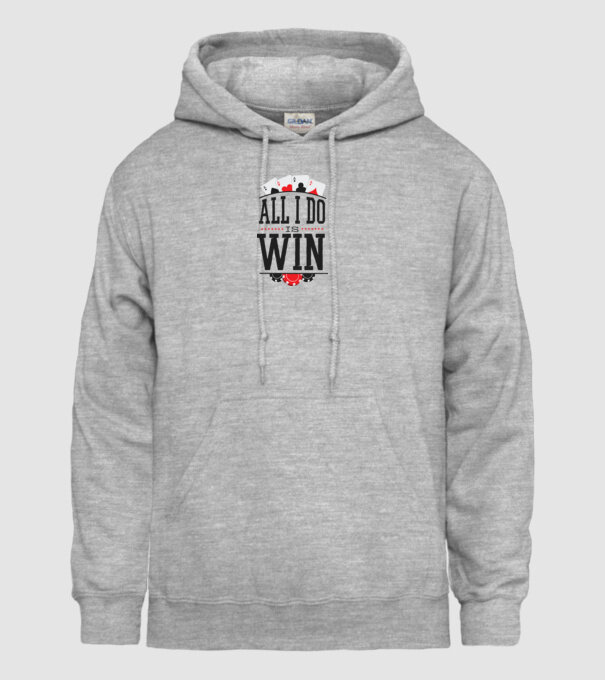 All I do is win Poker model gri pe tricou
