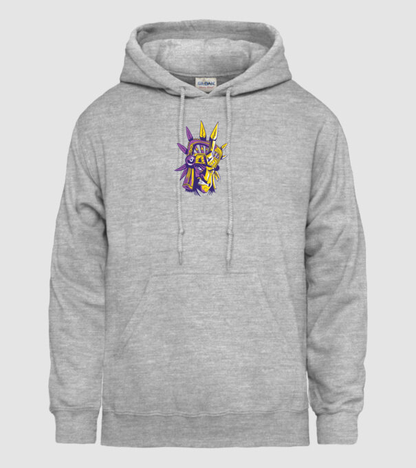 Războinic Aztec model gri pe tricou