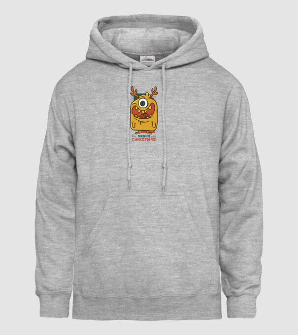 Crăciun Fericit Monstru model gri pe tricou
