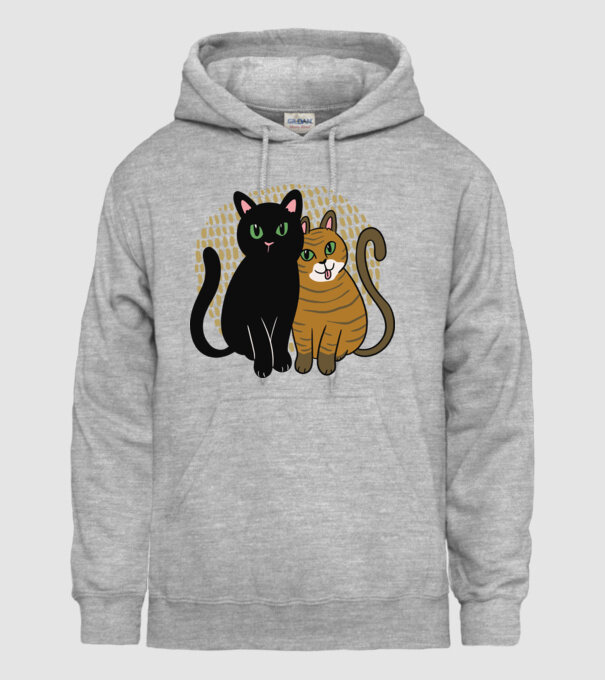 Pisicuțe ghemuite model gri pe tricou