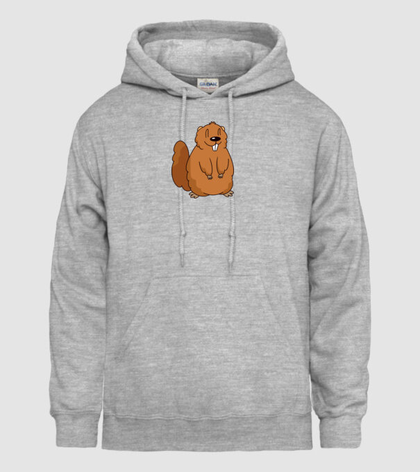Marmotă drăguță model gri pe tricou
