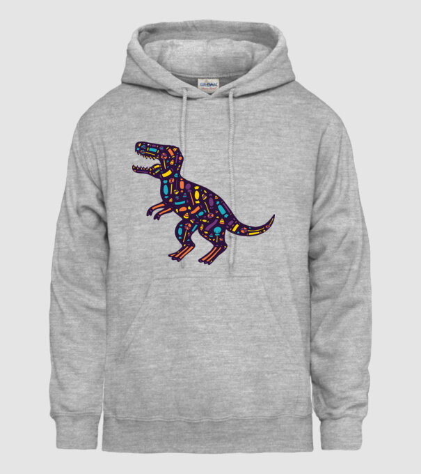 Dino bomboane model gri pe tricou