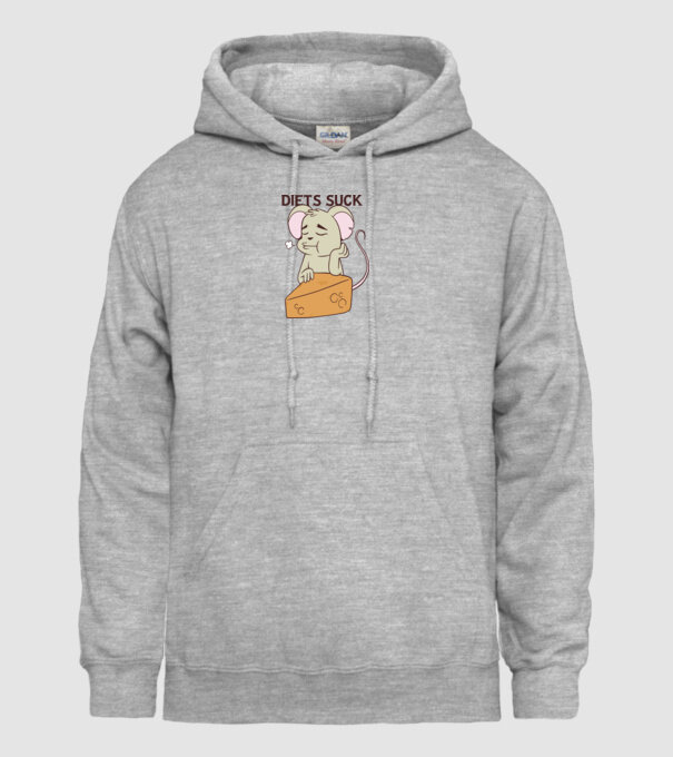 Șoricel diet model gri pe tricou