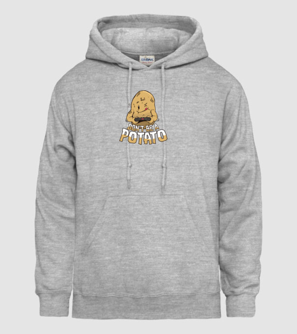 'Don''t be a Potato Gamer' model gri pe tricou
