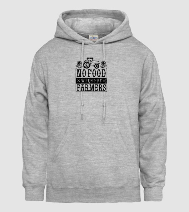 Nu există hrană fără fermieri model gri pe tricou