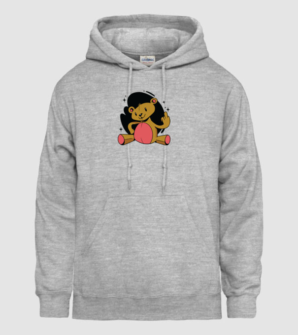 Ursuleț Teddy hain model gri pe tricou