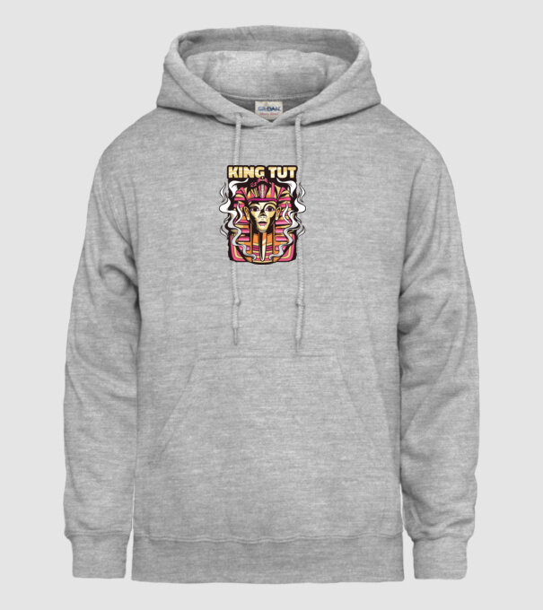 King Tut - Faraonul Tutankhamon model gri pe tricou