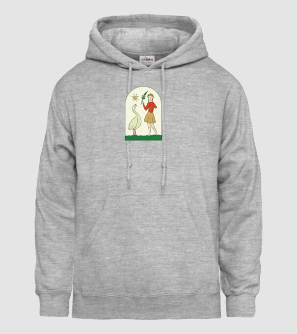Poveste cu fata și gâsca model gri pe tricou