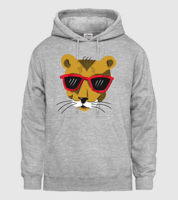 Leu cool model gri pe tricou