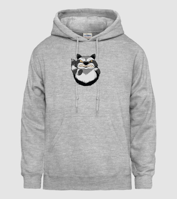 Raton furios model gri pe tricou