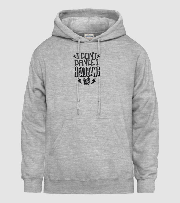 Nu dansez, fac Headbang model gri pe tricou