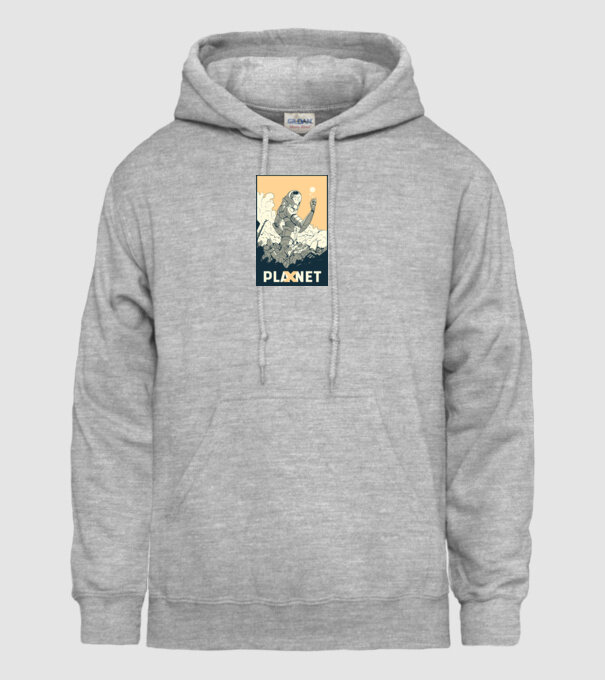 Planet X model gri pe tricou