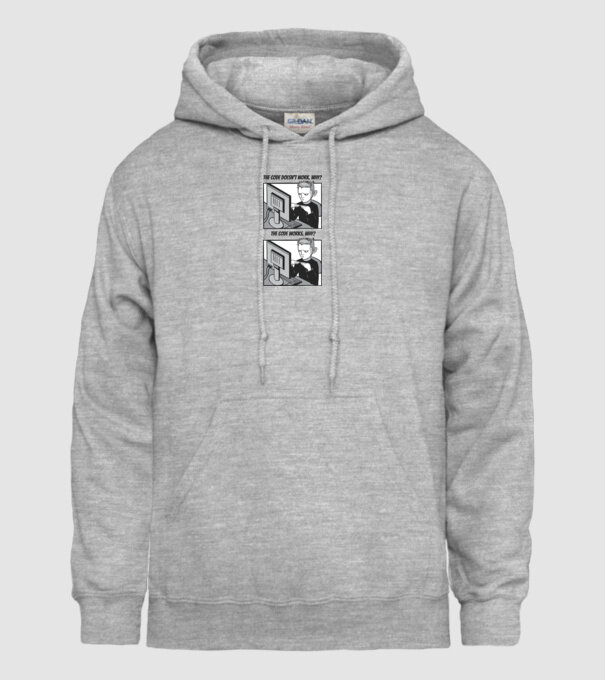 Programator Meme model gri pe tricou
