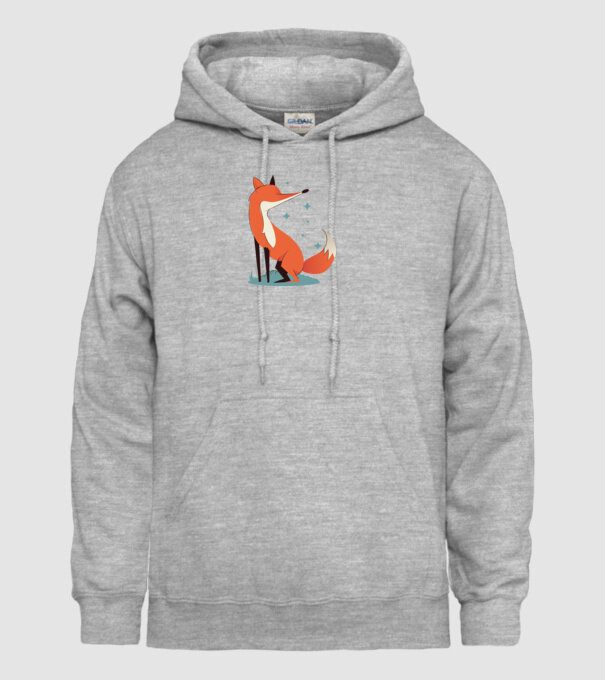 Vulpe model gri pe tricou