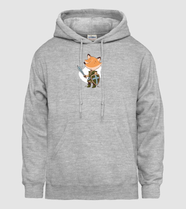 Vulpe Cavaler model gri pe tricou