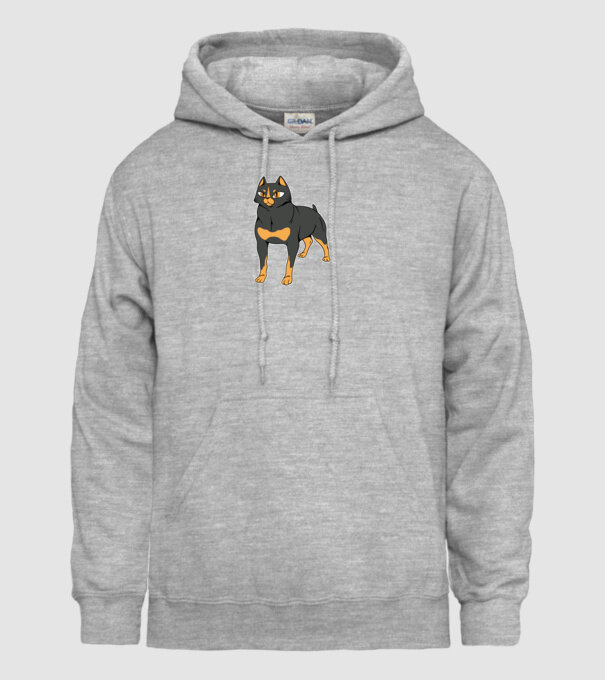 Rottweiler pisică model gri pe tricou