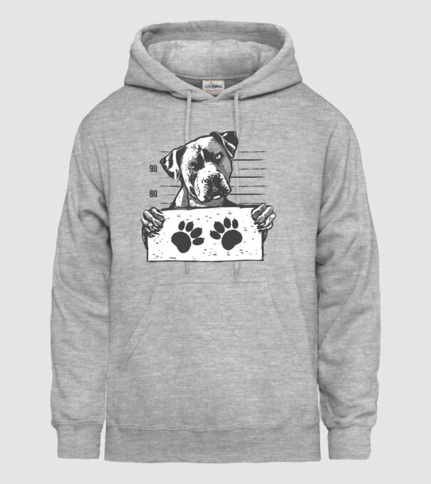 Staffordshire Terrier Închisoare model gri pe tricou