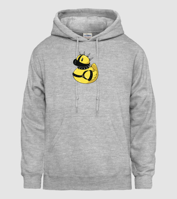 Rățușcă de cauciuc sadistă model gri pe tricou