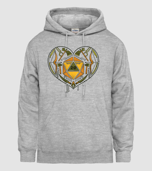 Joc de rol Dragoste model gri pe tricou