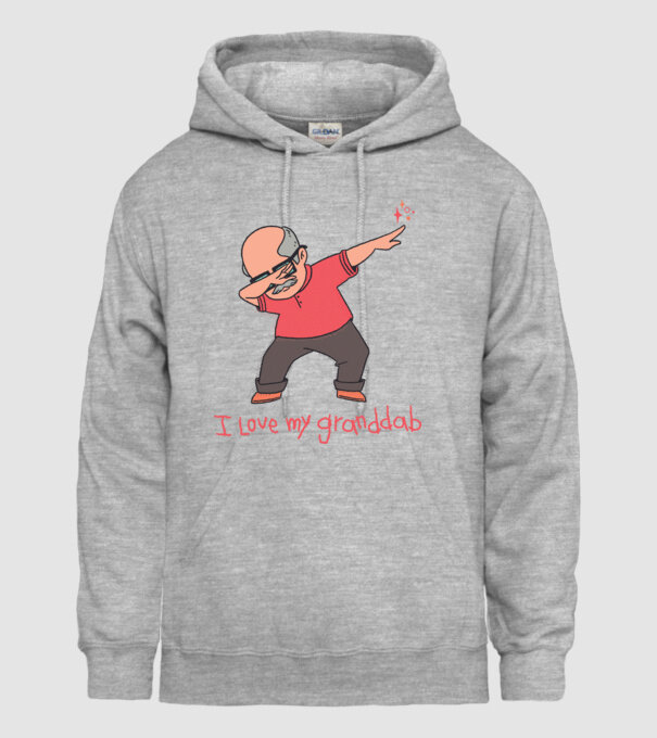 Îl iubesc pe bunicul meu model gri pe tricou