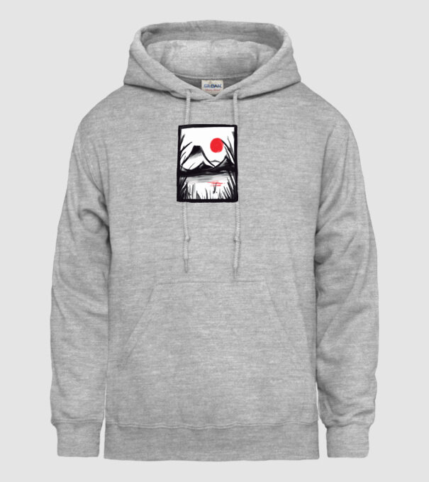 Peisaj Pictură model gri pe tricou