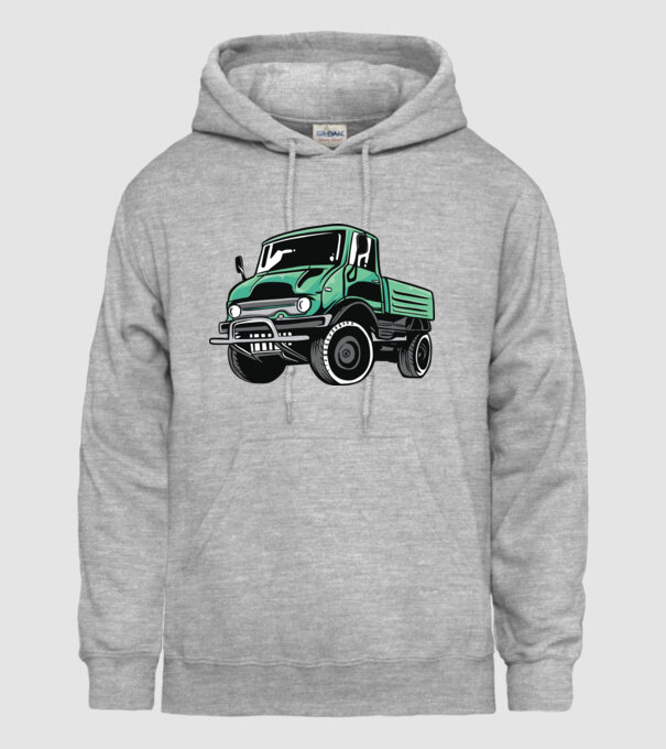 Camion model gri pe tricou
