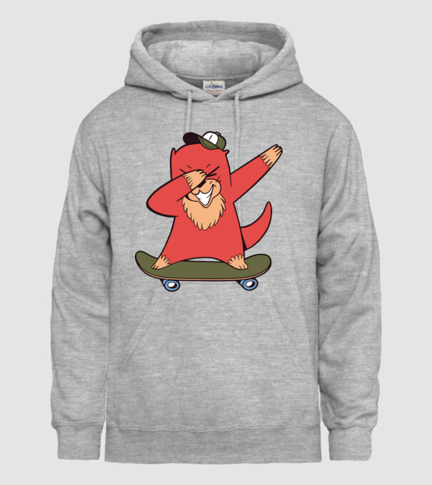 Vidră DAB model gri pe tricou