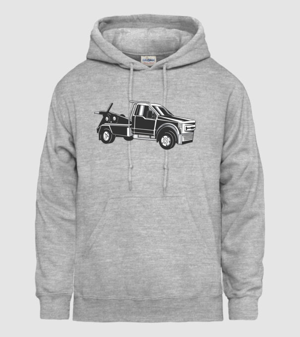Mașină de remorcare model gri pe tricou