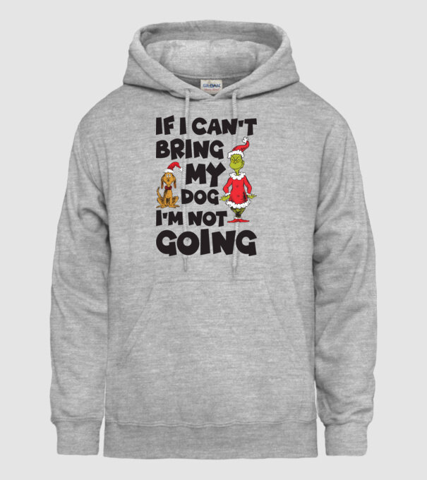 If i can't bring my dog I'm not going model gri pe tricou