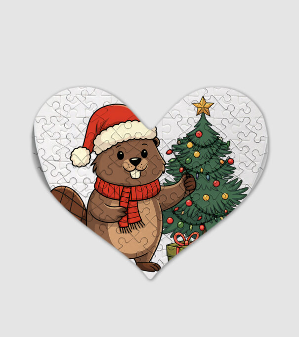 Bober Kurwa Christmas 2 model alb pe tricou