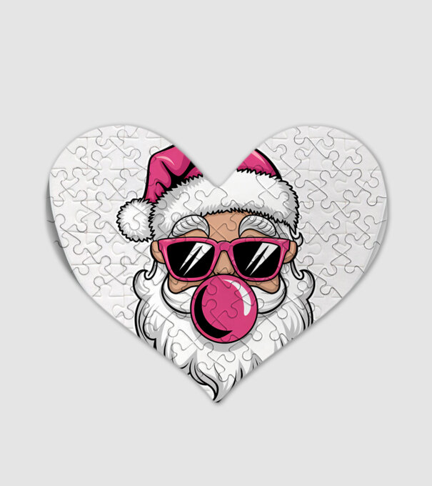Bubble gum Santa 2 model alb pe tricou