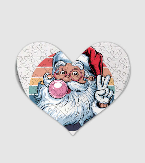 Bubble gum santa model alb pe tricou