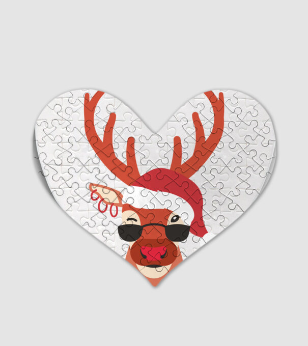 Cool Reindeer Rudolph model alb pe tricou