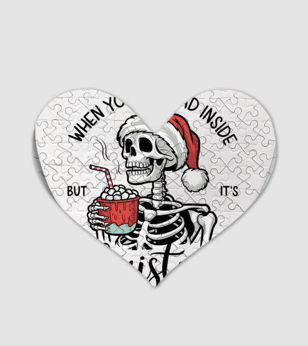 Dead inside, but it's christmas Alb model alb pe tricou