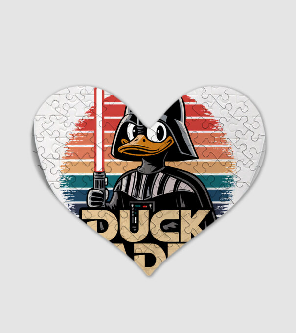 Duck Vader model alb pe tricou