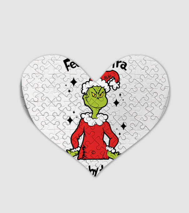 Feeling extra Grinchy today model alb pe tricou