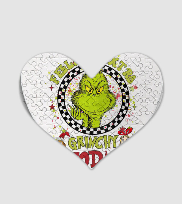Feeling extra Grinchy today - Grinch model alb pe tricou