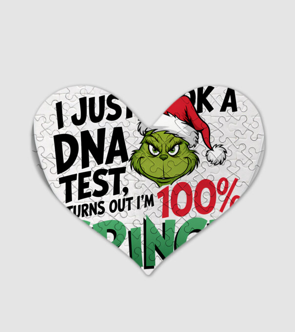 Grinch DNA test model alb pe tricou