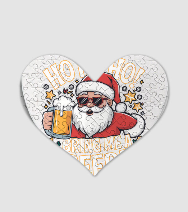 HO HO HO bring me a BEER santa Negru model alb pe tricou