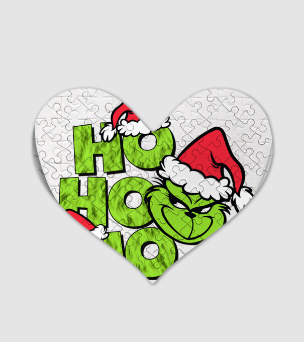 Ho Ho Ho - Grinch model alb pe tricou