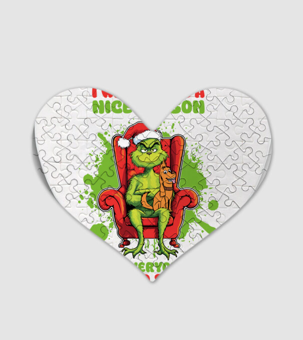 I want to be a nice person but everyone is just so stupid - Grinch model alb pe tricou