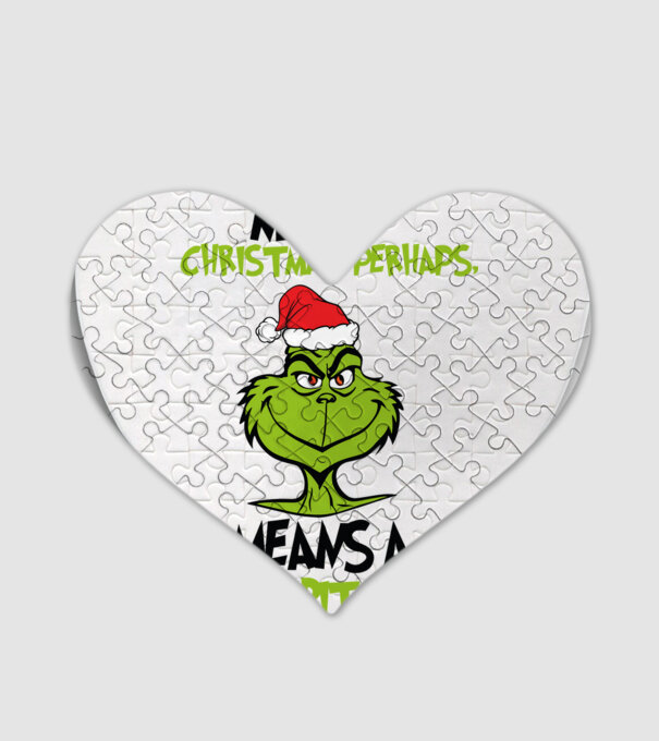 Maybe christmas - Grinch model alb pe tricou