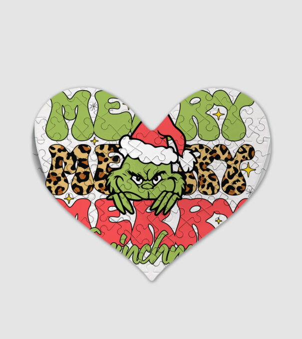 Merry Grinchmas model alb pe tricou