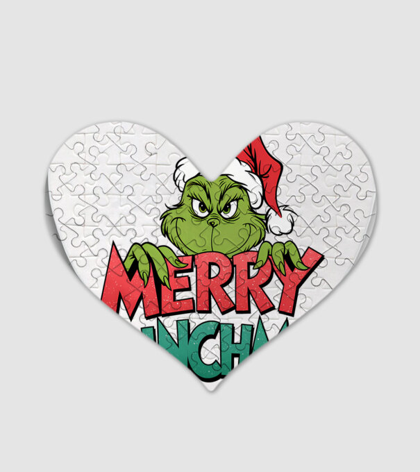 Merry Grinchmas model alb pe tricou