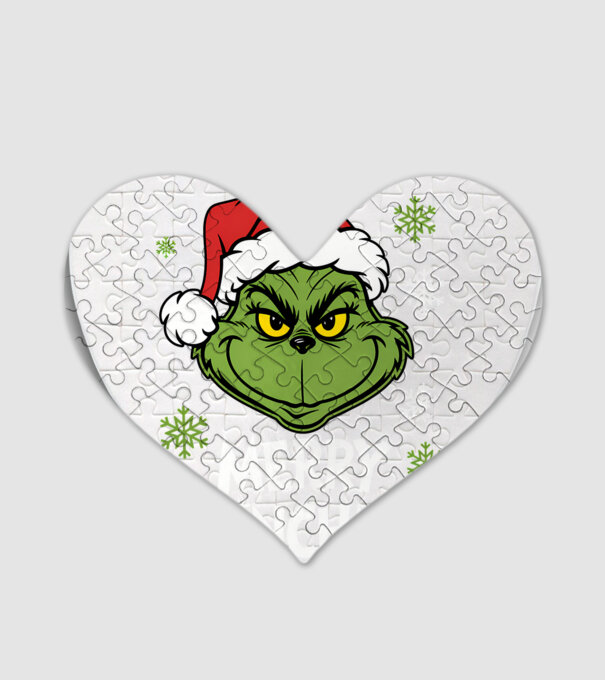 Merry Grinchmas Negru model alb pe tricou